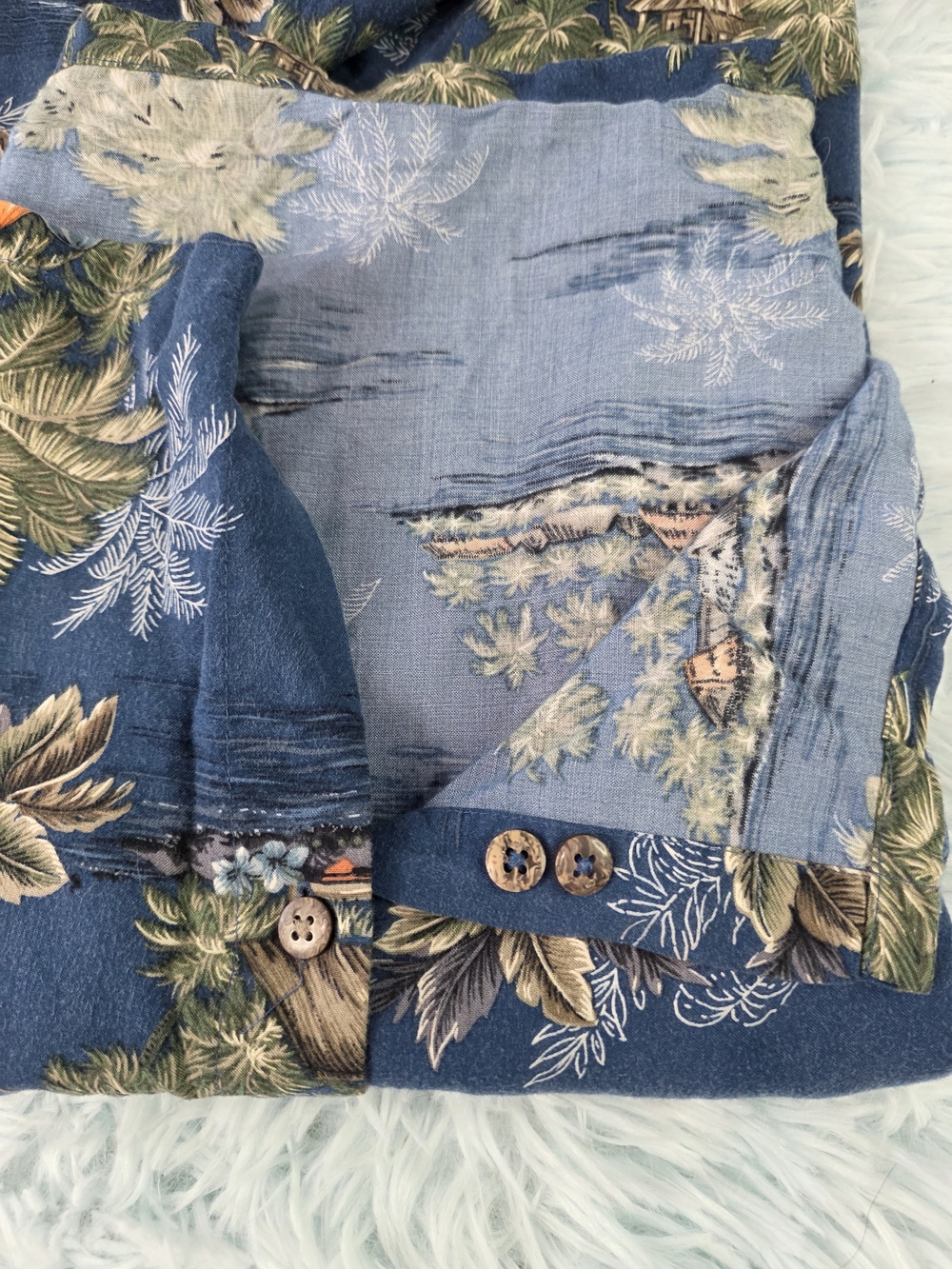 2 Batik Bay Men’s Tropical Hawaiian Button Down Shirt Palm Tree Size XXL - Picture 9 of 16